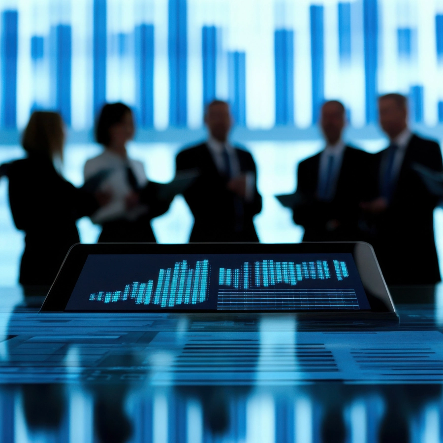 Team of Rivel advisors collaborating on an investor relations project
